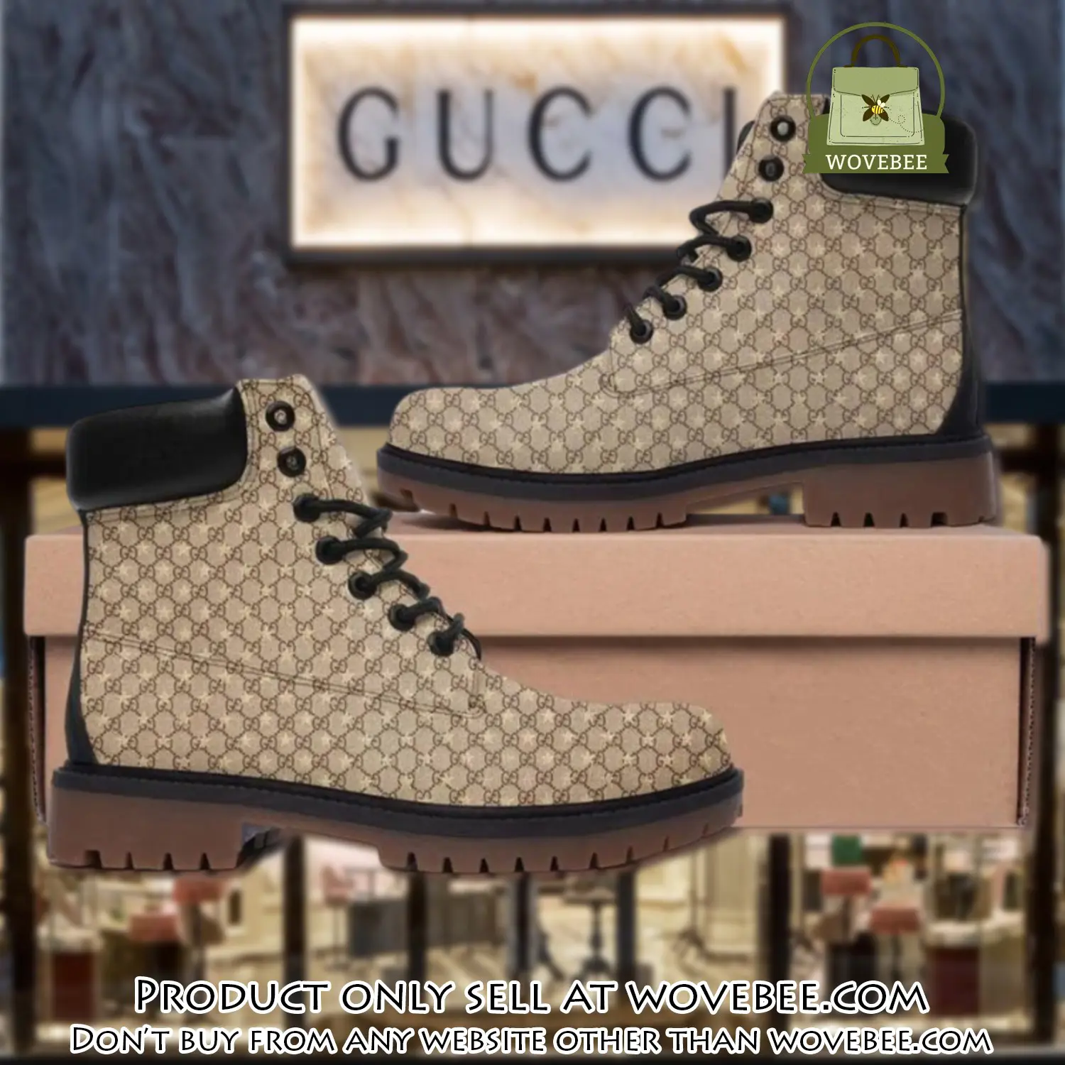 Gucci beige luxury brand boots premium gifts for men women wvb4959654